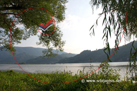 Panorama Drine s pogledom na bosanske planine i ušće Jadra u Drinu, Budišić, Mali Zvornik