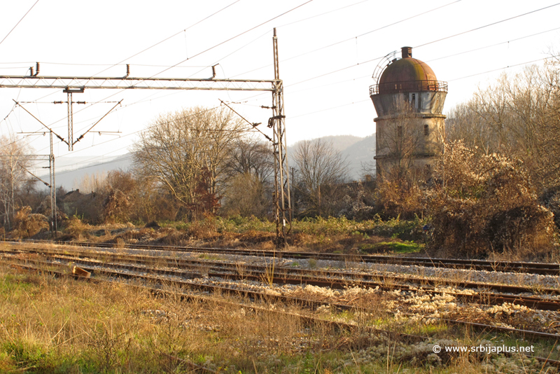 Water tower for supplying steam locomotives with water in Grdelica Water tower for supplying steam locomotives with water in Grdelica